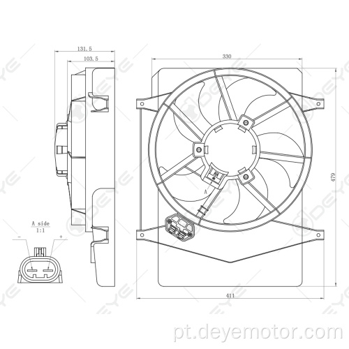 Motor de ventilador de refrigeração do radiador do carro 24v para VOLVO